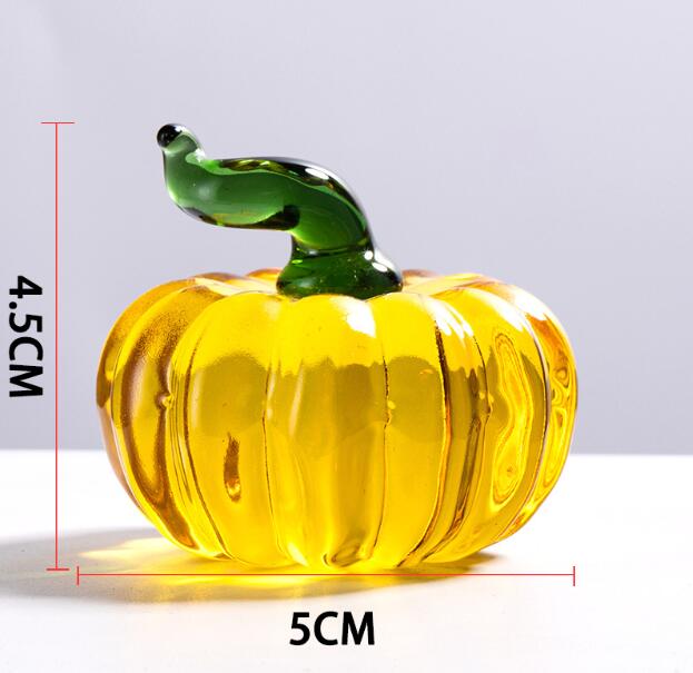 楽天市場】2 個ミニガラスカボチャグッズ置物カボチャアートワーク文鎮