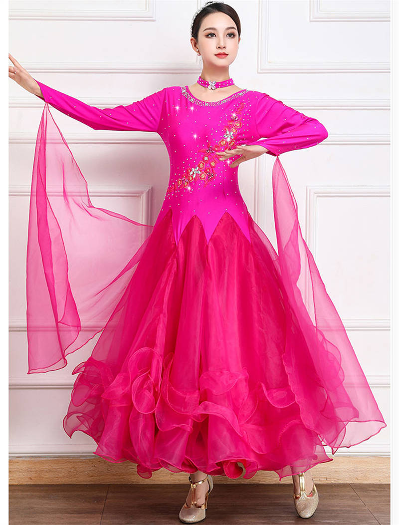 楽天市場】社交ダンスドレス ひらひらフロート 社交ダンス 練習着