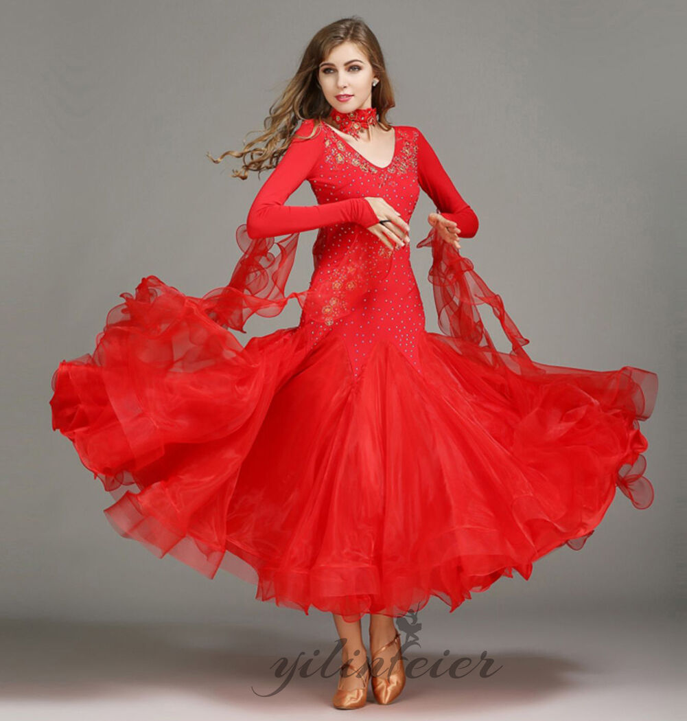 楽天市場】社交ダンスドレス 社交ダンス衣装 ラインストーン華やか10色