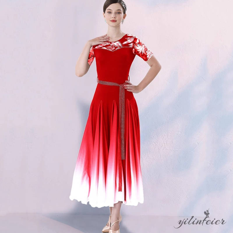 楽天市場】社交ダンスドレス カラーグラデーション社交ダンスドレス