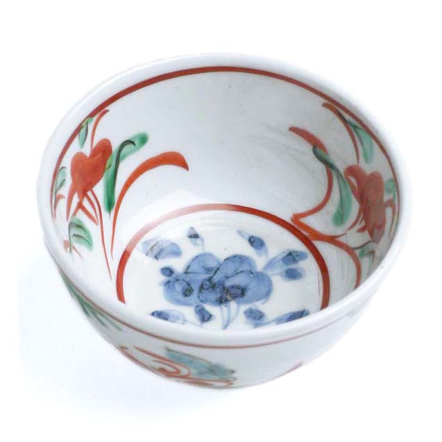 楽天市場】九谷焼：呉須赤絵牡丹文茶碗・須田菁華《汲出・9.0cm》 : 和