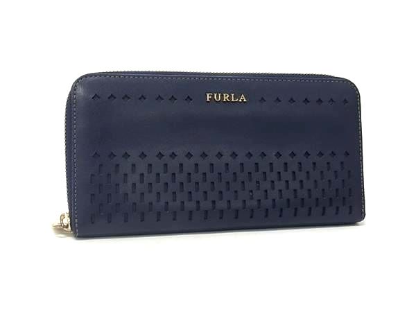 楽天市場】フルラ ネイビー 長財布の通販