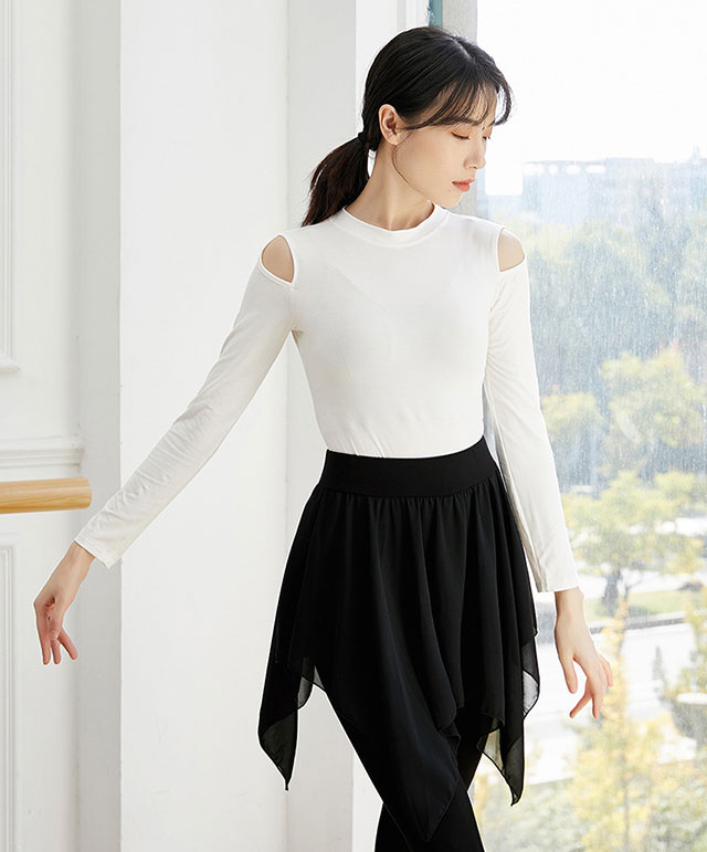 楽天市場】肩あき バレエ トップス 長袖 レッスン 着 ヨガ トップス