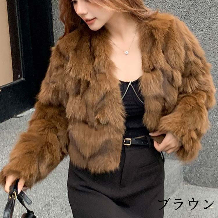 楽天市場】コート ジャケット フォックス リアルファー アウター