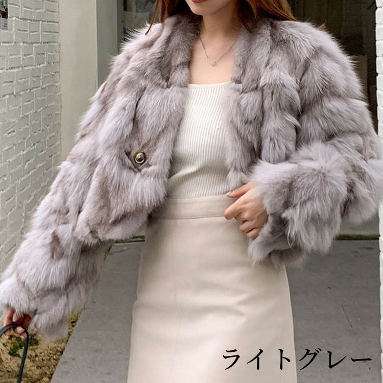 楽天市場】コート ジャケット フォックス リアルファー アウター
