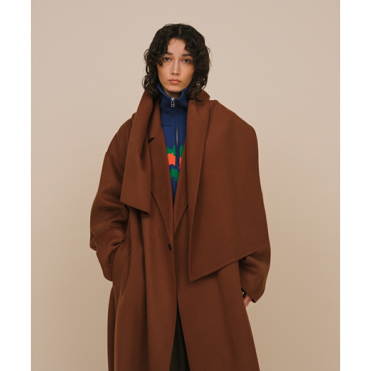 楽天市場】メリノウール ダブルフェイス セミダブル オーバー コート