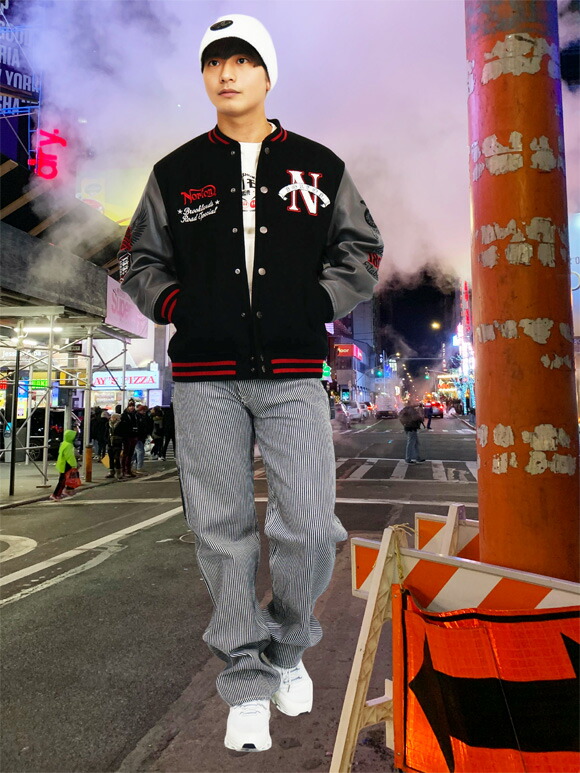 楽天市場】ノートン ロゴ刺繍 スタジアムジャケット スタジャン