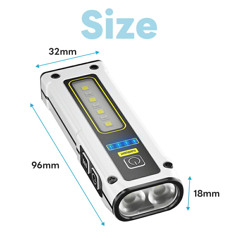 楽天市場】【50%OFF円】Type-c充電式ミニ懐中電灯 コンパクト 充電式