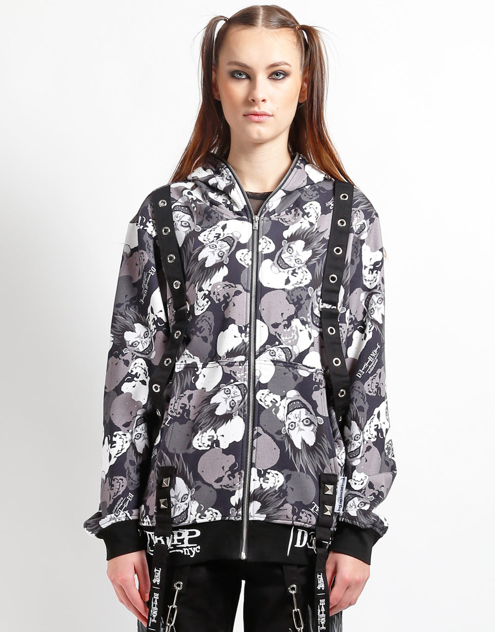 TRIPP NYC - TRIPP NYC X DEATH NOTE - RYUK SKULL CAMO FULL ZIP HOODIE