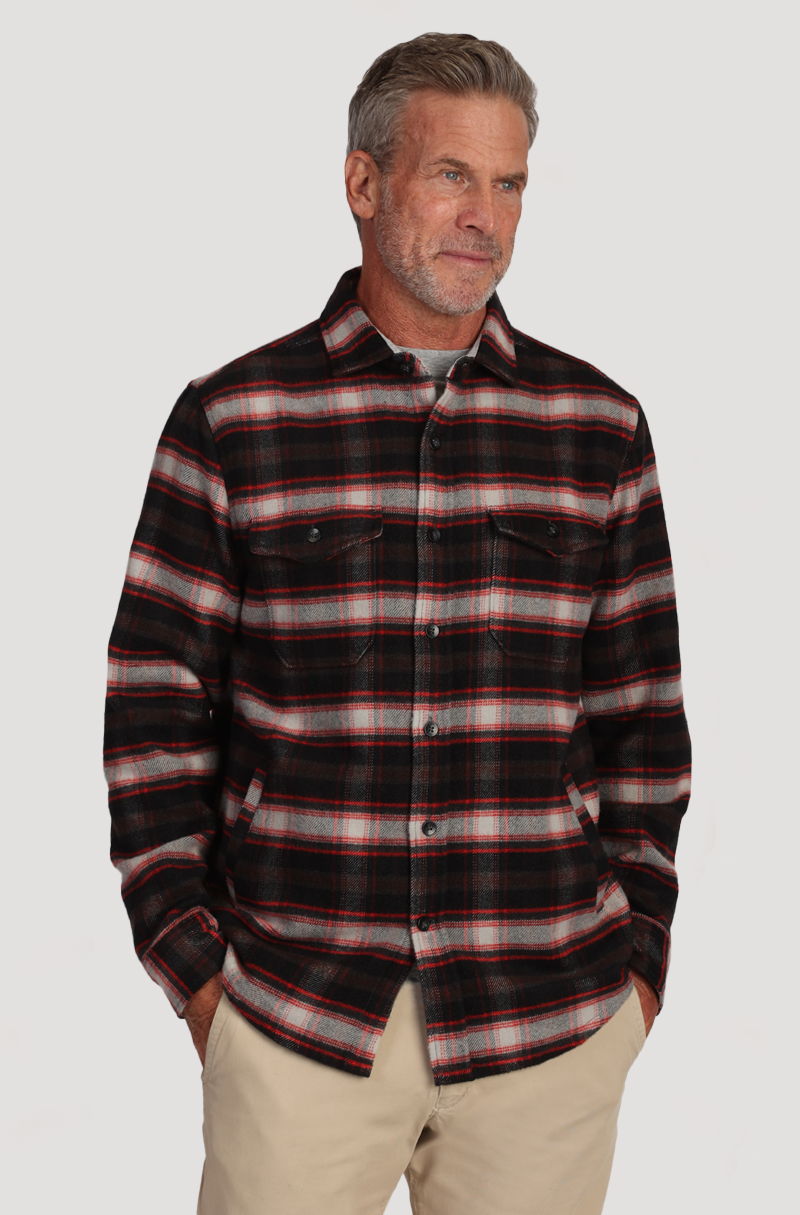 Apres Fleece Whiskey Checks Shirt Jacket