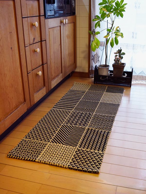 アフリカンモチーフ ロングキッチンマット 50×180cm インテリア雑貨