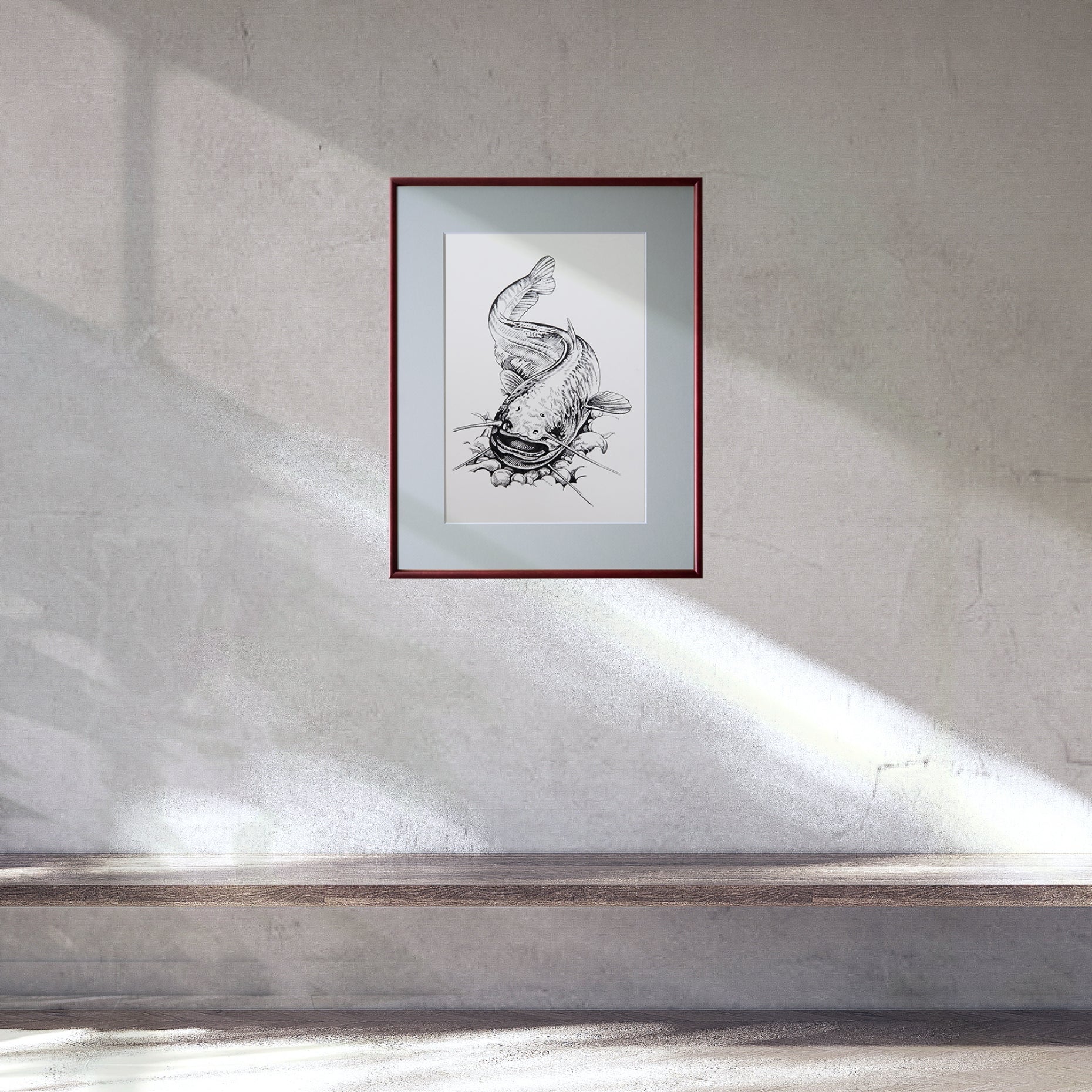 大ナマズ」原画 – Susumu Uchida