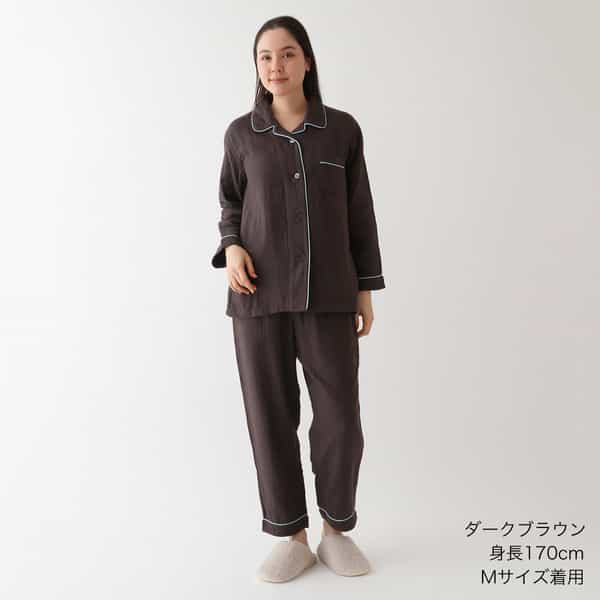 マシュマロガーゼパイピングレディスパジャマ（RPZ22812）-UCHINO