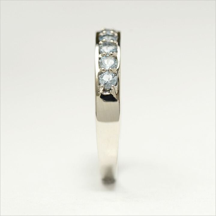 K18 アクアマリン エタニティリング[商品番号:RG0070] | umu -アム