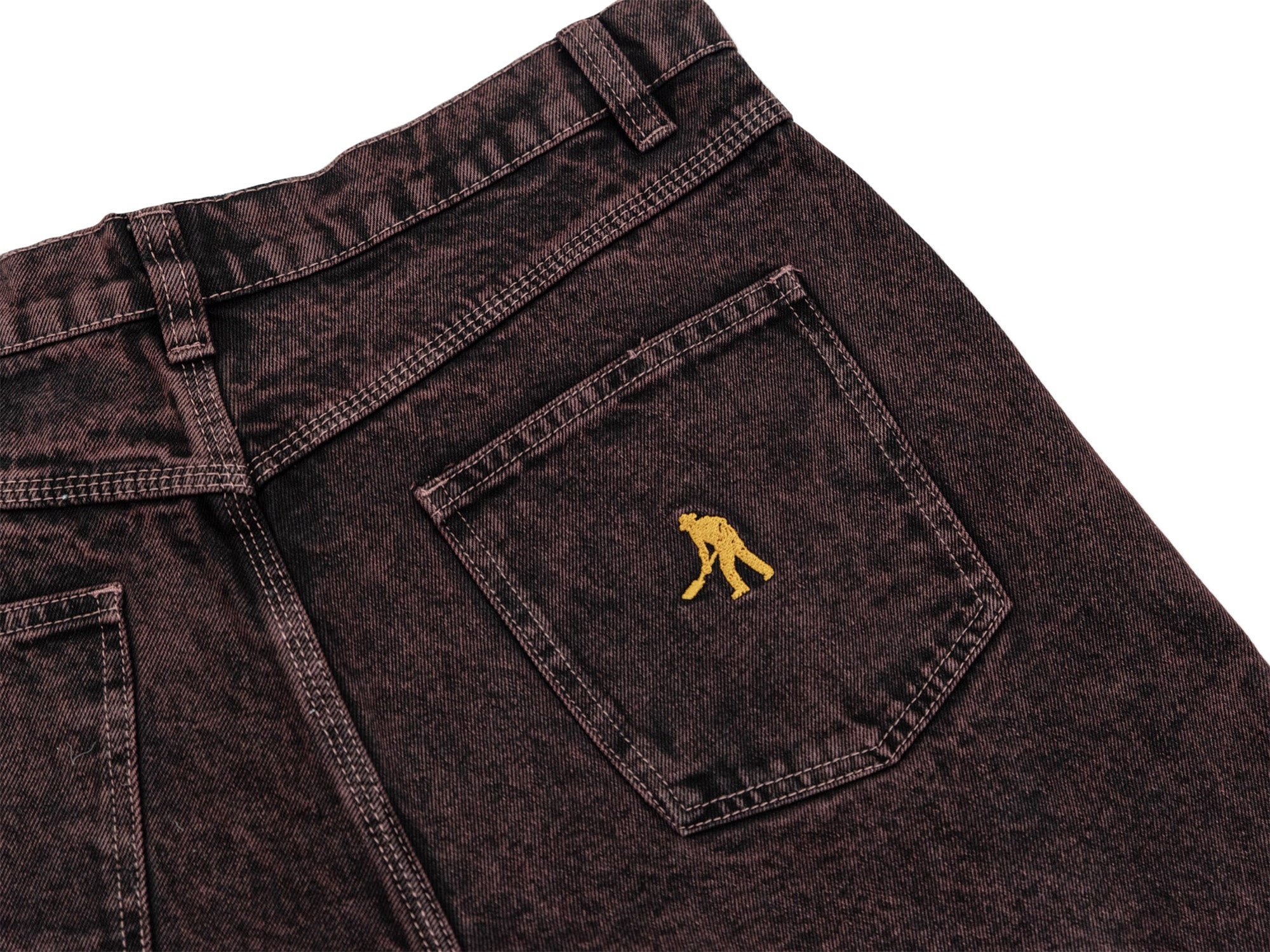 Passport Workers Club Denim Jean 'Over Dye Wine' – Unheardof Brand