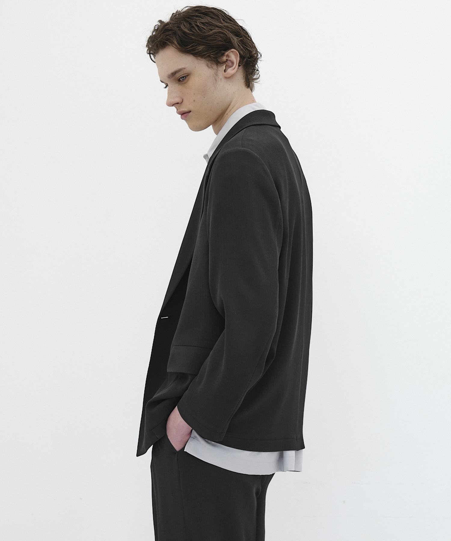 COLD DRY PLEATS リラックスジャケット(1 DARK GREY): : メンズ