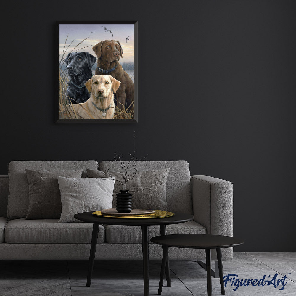 Paint by numbers - Labrador Trio – Figured'Art
