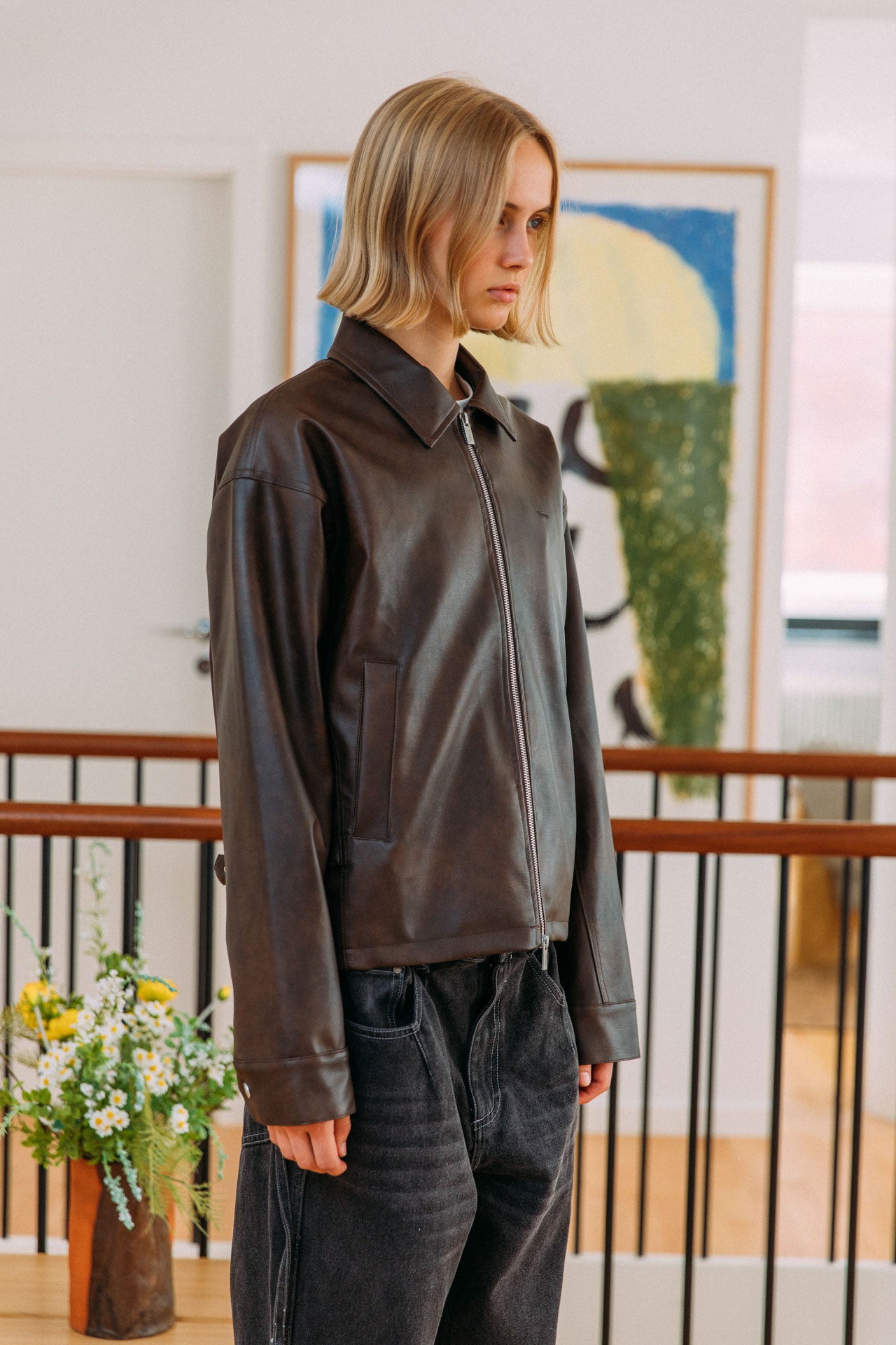 レアGood Enough Classics サイドレザースタジャン ブラウン 2026年