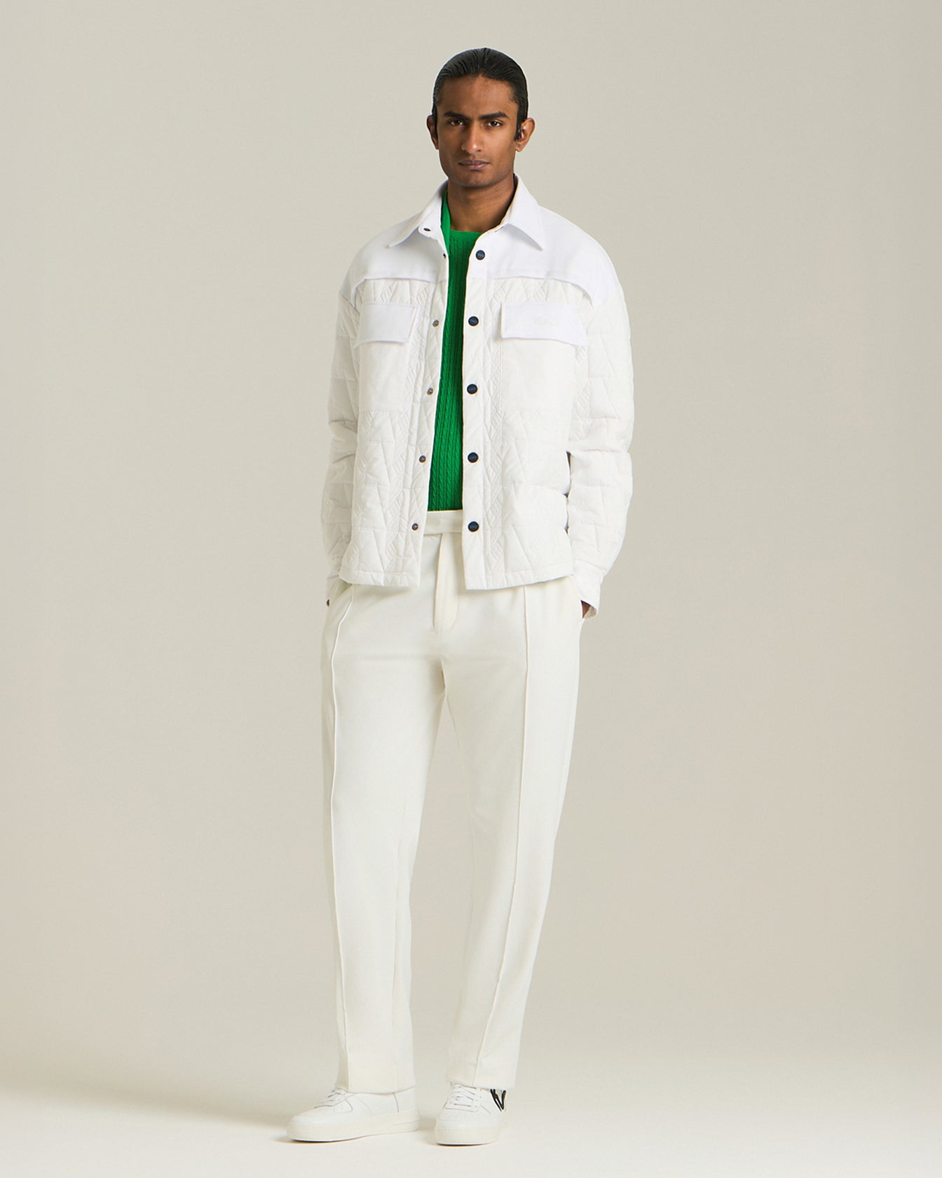 Knt Wool And Silk Knit Shirt Green | Kiton