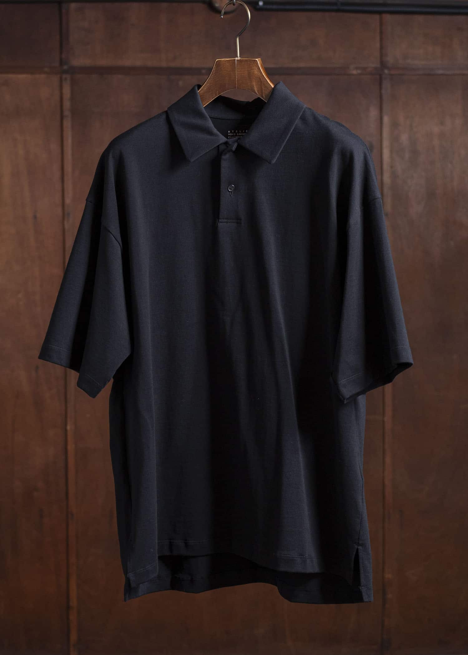 YOKO SAKAMOTO Big PoloYS-25SS-89-BLACK – VISION OF FASHION