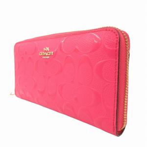 長財布 ウォレット シグネチャーエナメルレザー ピンク（2024/09/05