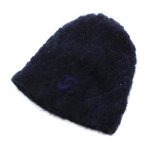 ニット帽 ビーニー ニットキャップ 帽子 ココマーク ラメ糸 カシミヤ