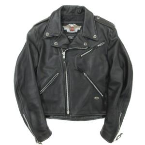 98057-13VM VICTORY LANE LEATHER JACKET ロゴ L ブラック（2023/07/15