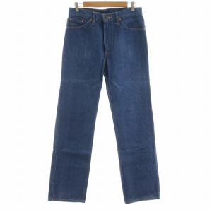 80s 香港製 505-0217 デニムパンツ ボタン裏347 W32 L34 L ブルー