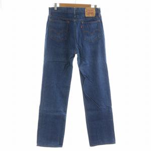 80s 香港製 505-0217 デニムパンツ ボタン裏347 W32 L34 L ブルー