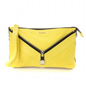 2way ハンドバッグ チェーンショルダーバッグ ジップデザイン レザー