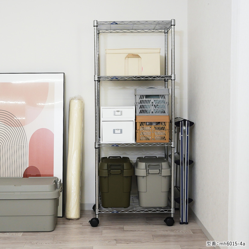 25mm] 幅76 5段 (幅76×奥行46×高さ179.5cm) ルミナススリム スチール