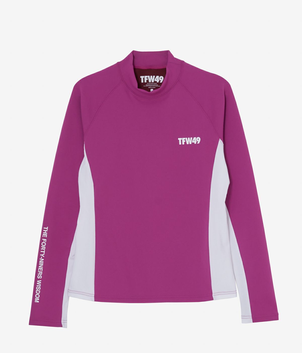 TFW49 - WARM MOCKNECK T | モックネックシャツ | ピンク×ボルドー