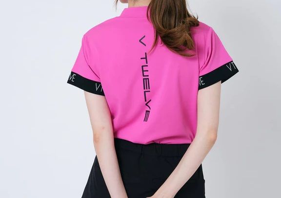 V12 - S/JAQUARD MOCK | モックネックシャツ | ピンク | レディース