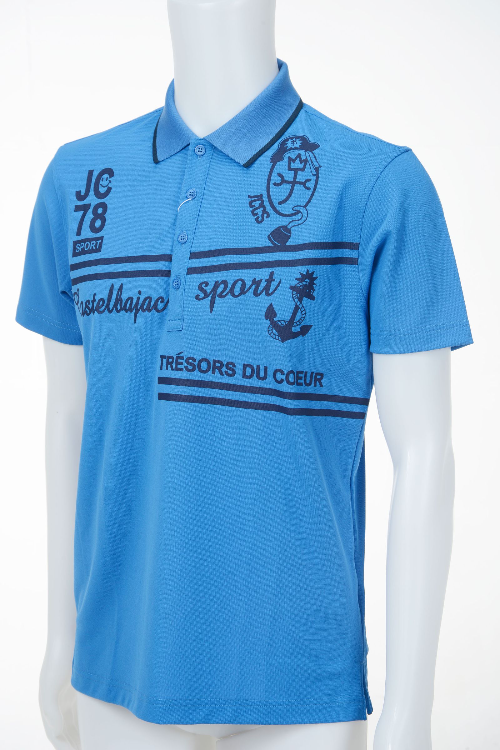 CASTELBAJAC - マリンプリント 半袖ポロシャツ | ブルー | メンズ