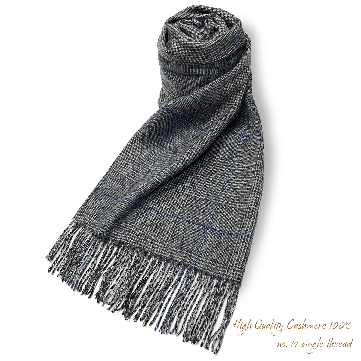 Cashmere100％ High Quality チェック大判ストール Mackenzie