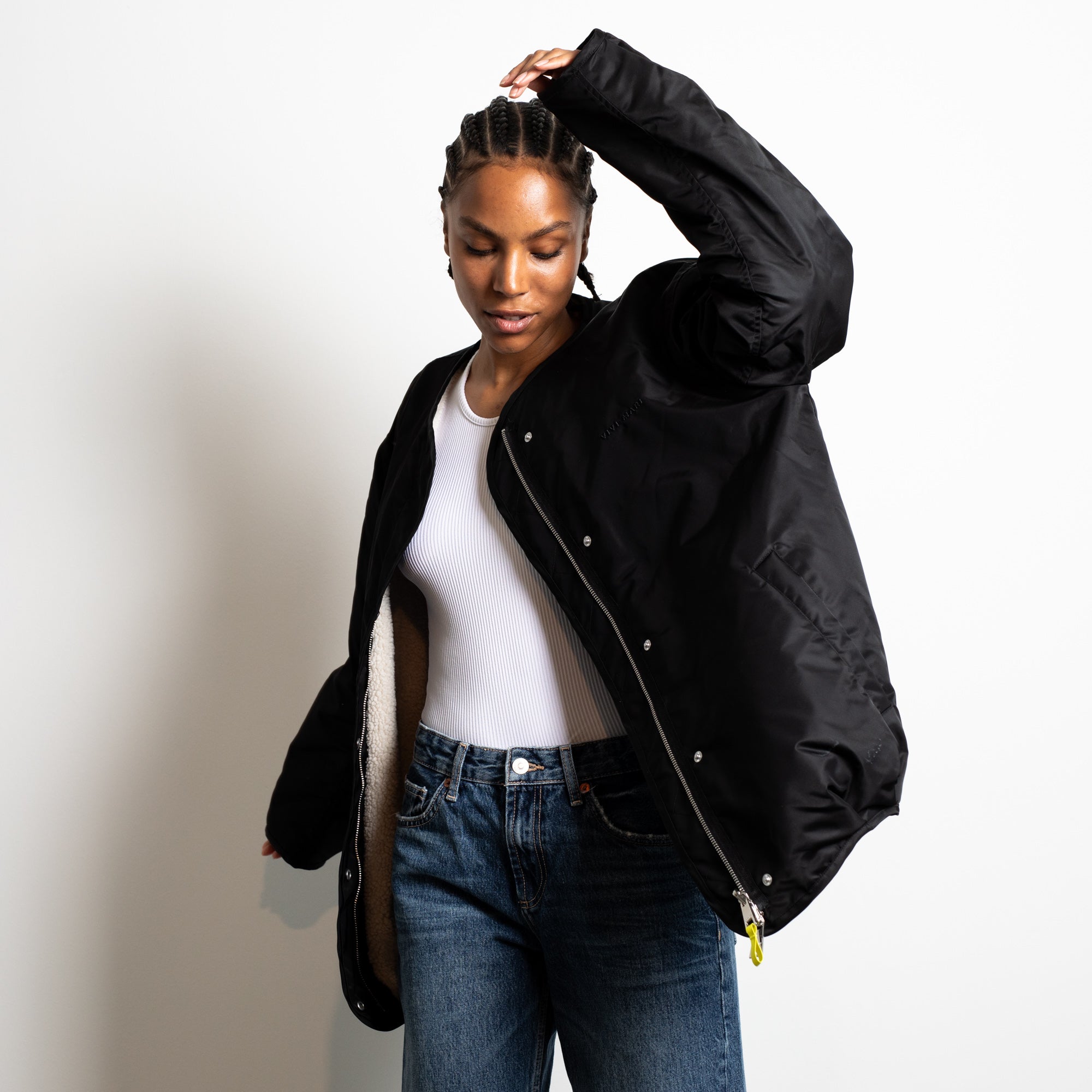 Reversible Bomber Jacket - black/sand - VIVI MARI