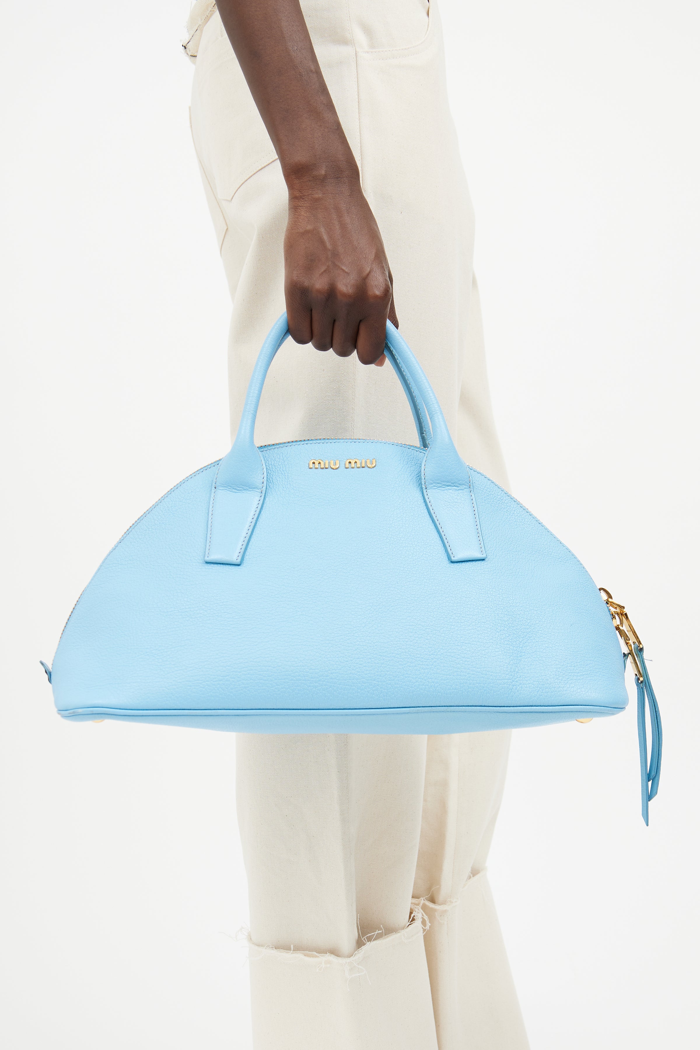 Miu Miu // Blue 2Way Boston Bag – VSP Consignment