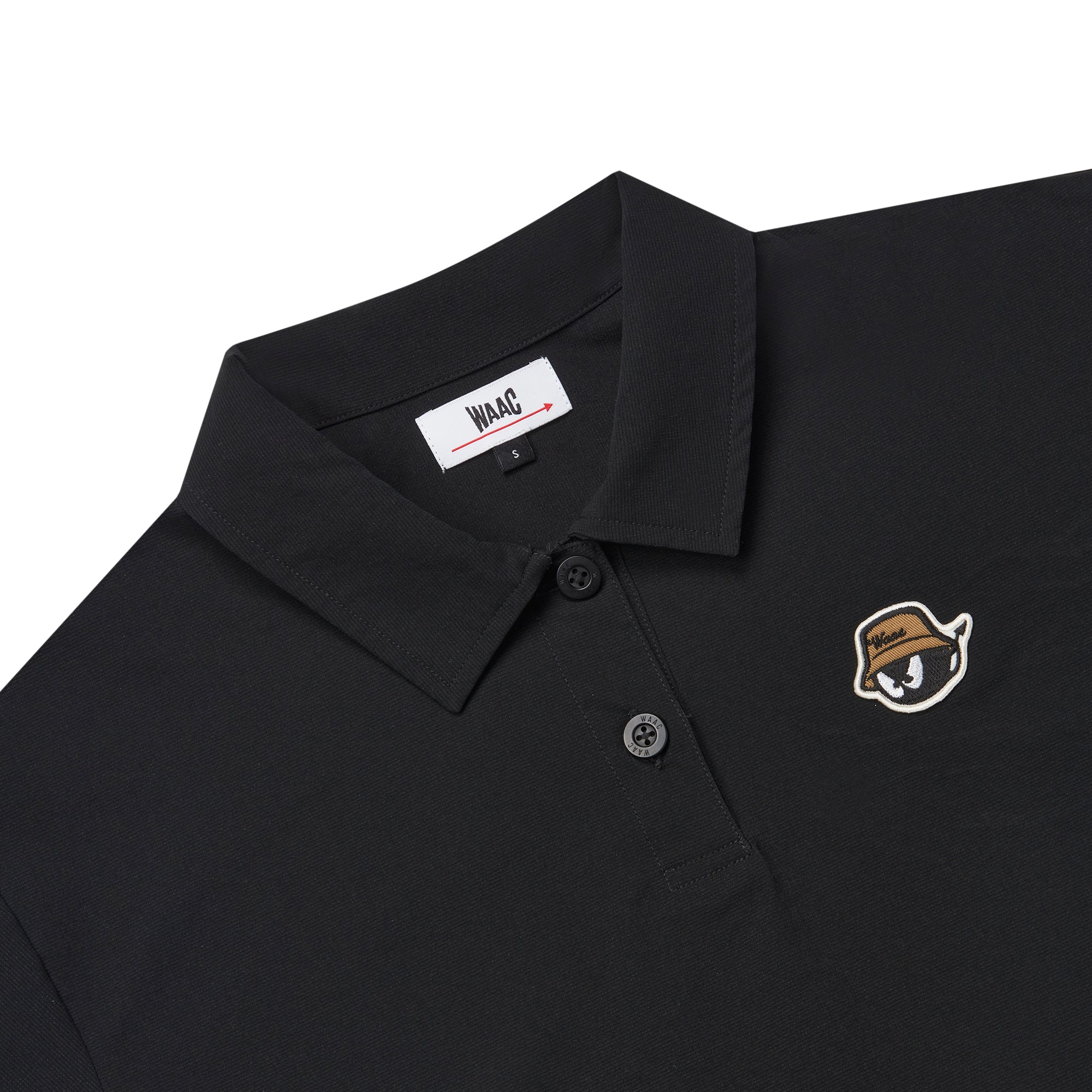 WOMEN ミニリップエアーポロシャツ ブラック