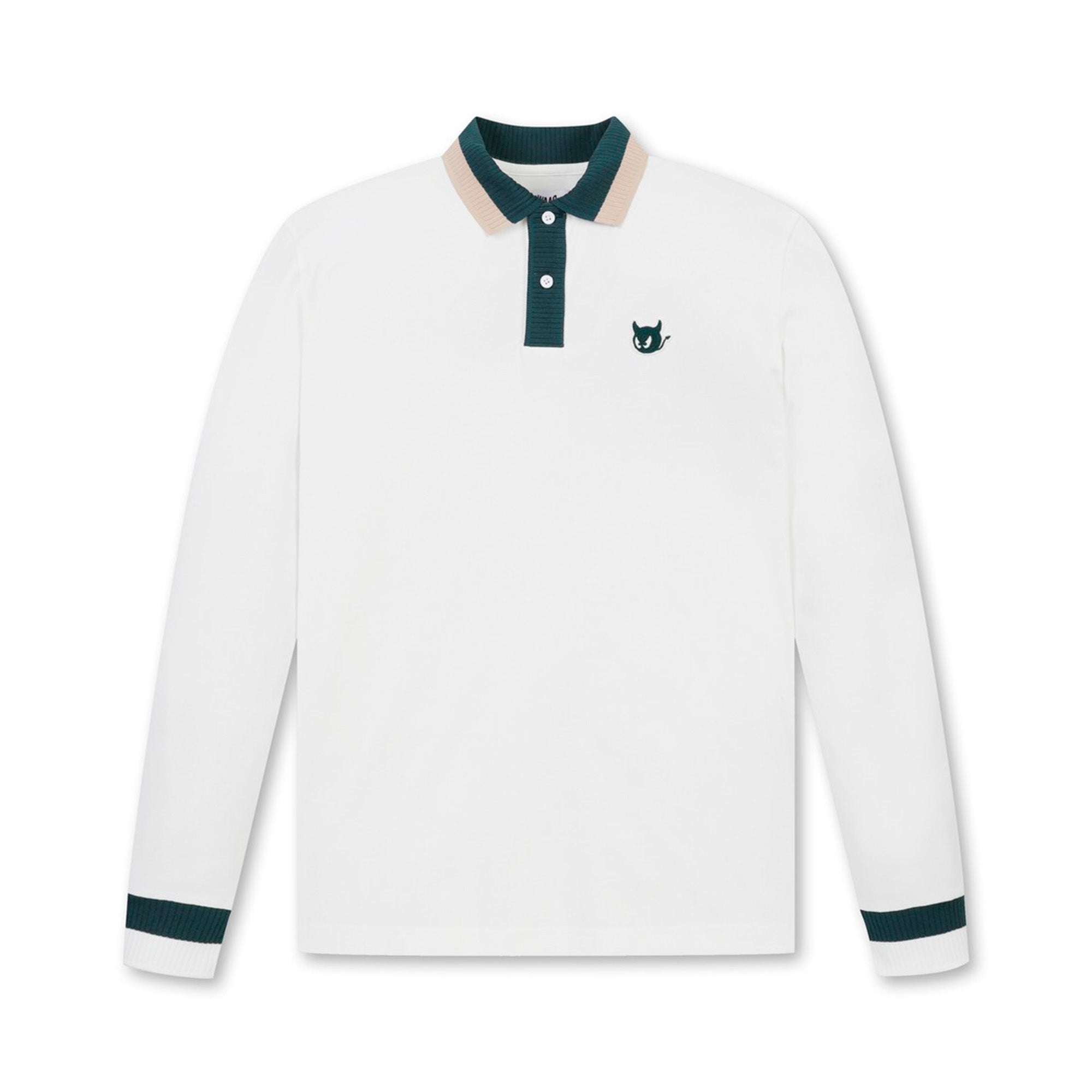 MEN WAACKYピケポロシャツ アイボリー