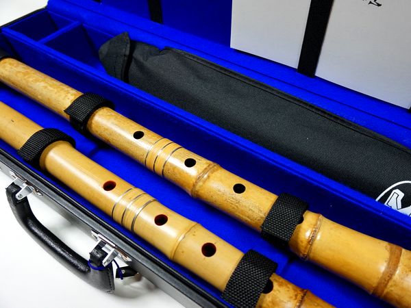 尺八 竹製 2本 ケース付き 竹製 尺八 専用 尺八 竹製 2本 ケース付き