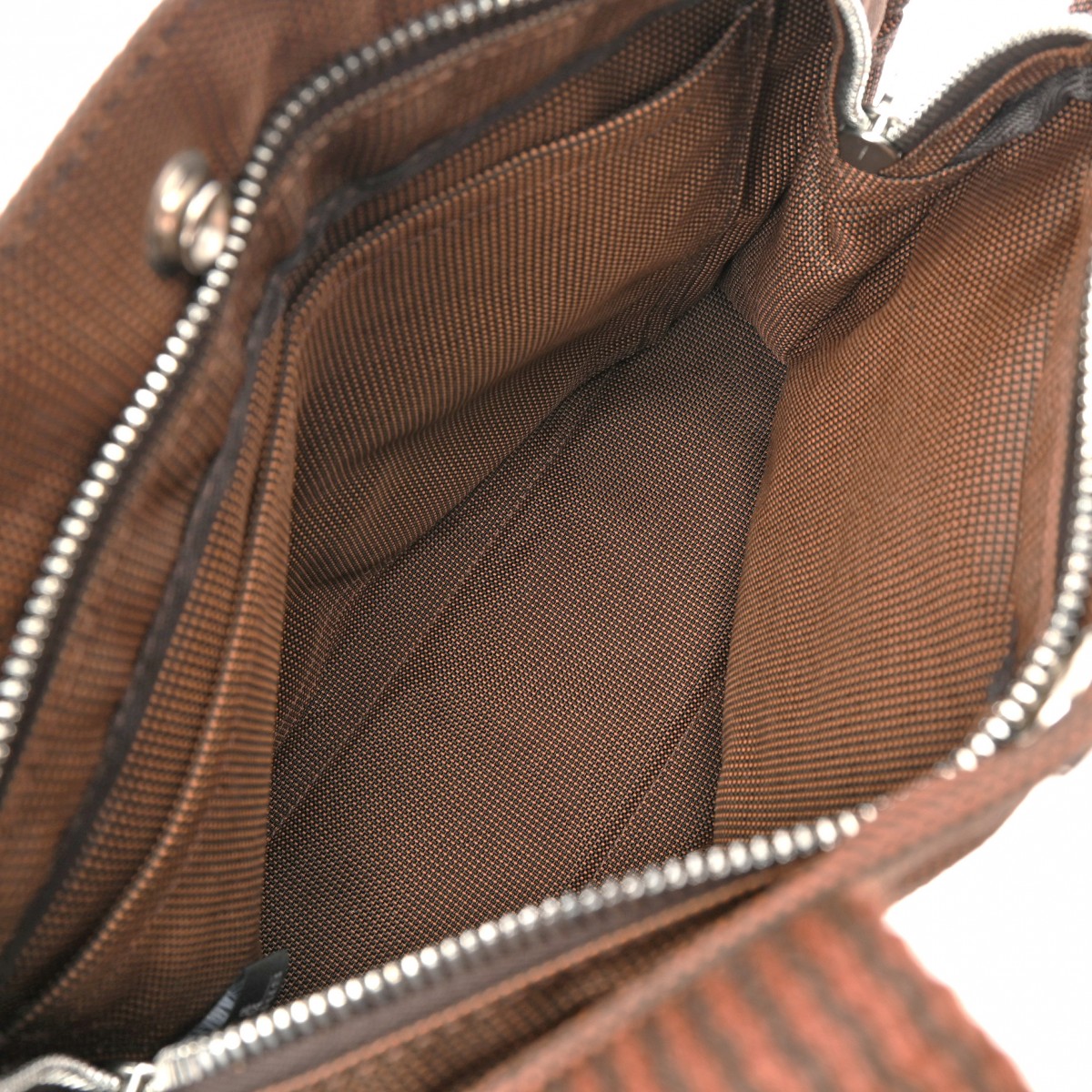 エルメス エールライン PM ブラウン キャンバス ユニセックス バッグ