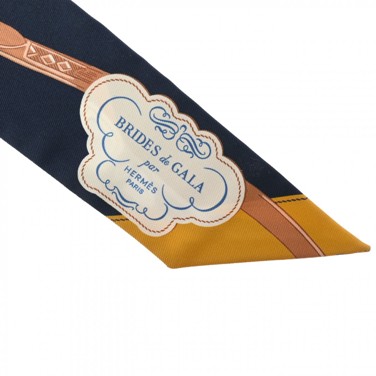 ☆HERMES☆エルメス ツイリー ネイビー＆ワイン ツイリー ネイビー（紺