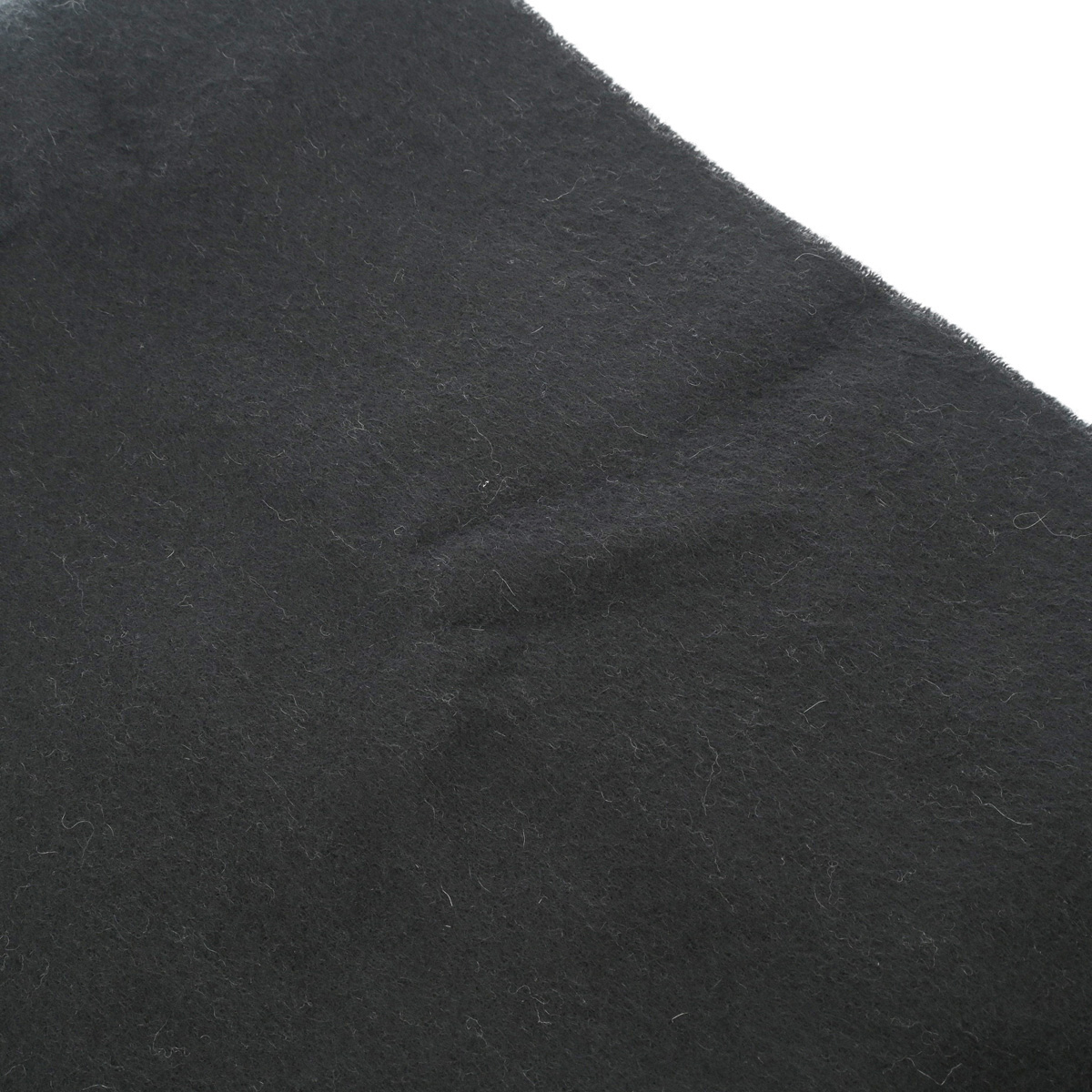 エルメス カシミヤマフラー レクトヴェルソ ブラック/フランネルグレー