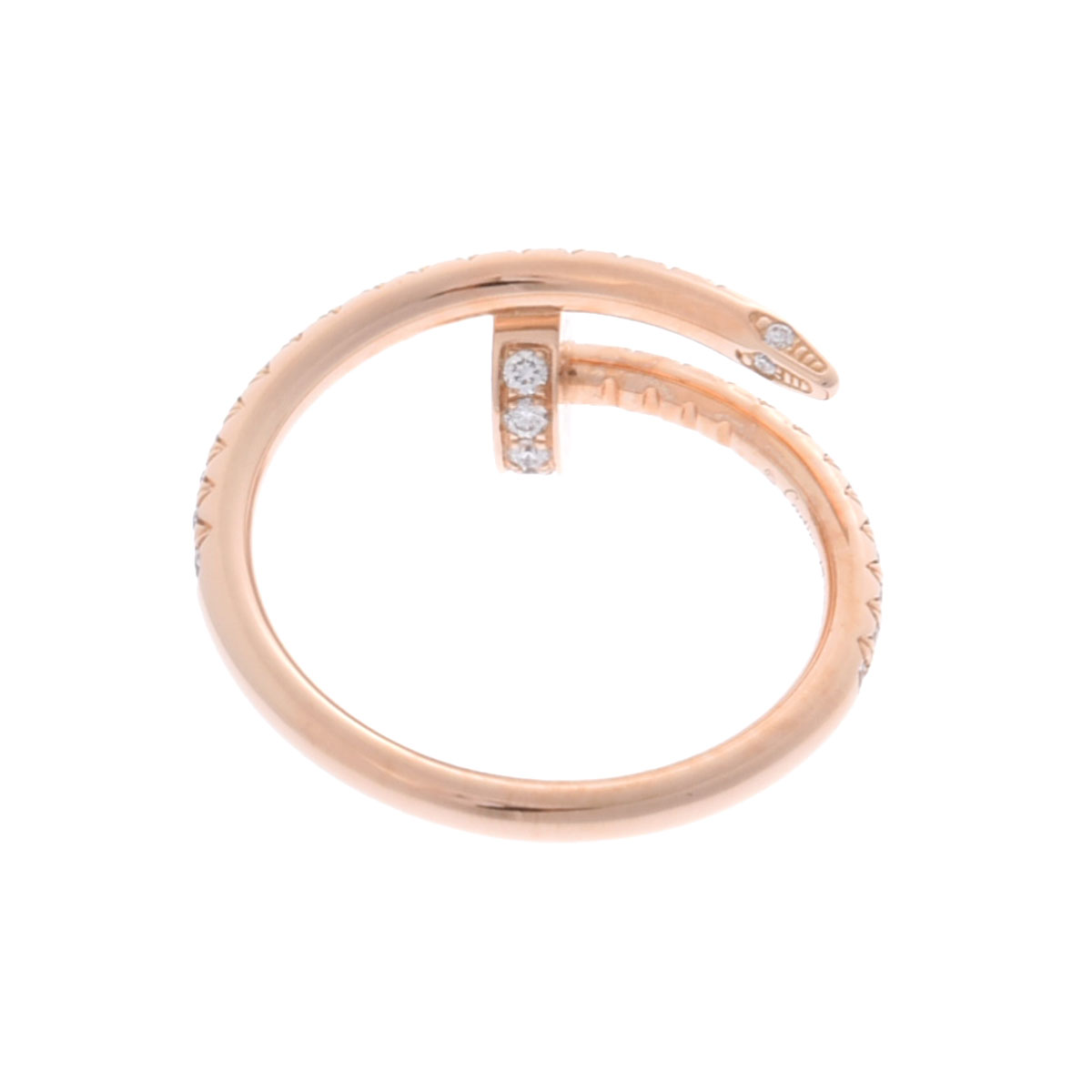 カルティエ ジュストアンクルリング SM #47 セミパヴェ ゴールド K18