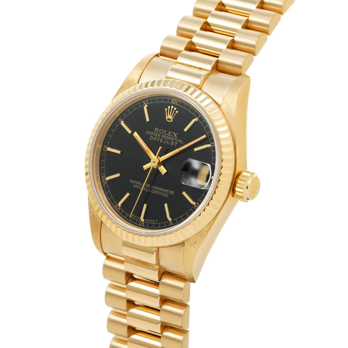ロレックス デイトジャスト 68278 ブラック ユニセックス 時計 【中古