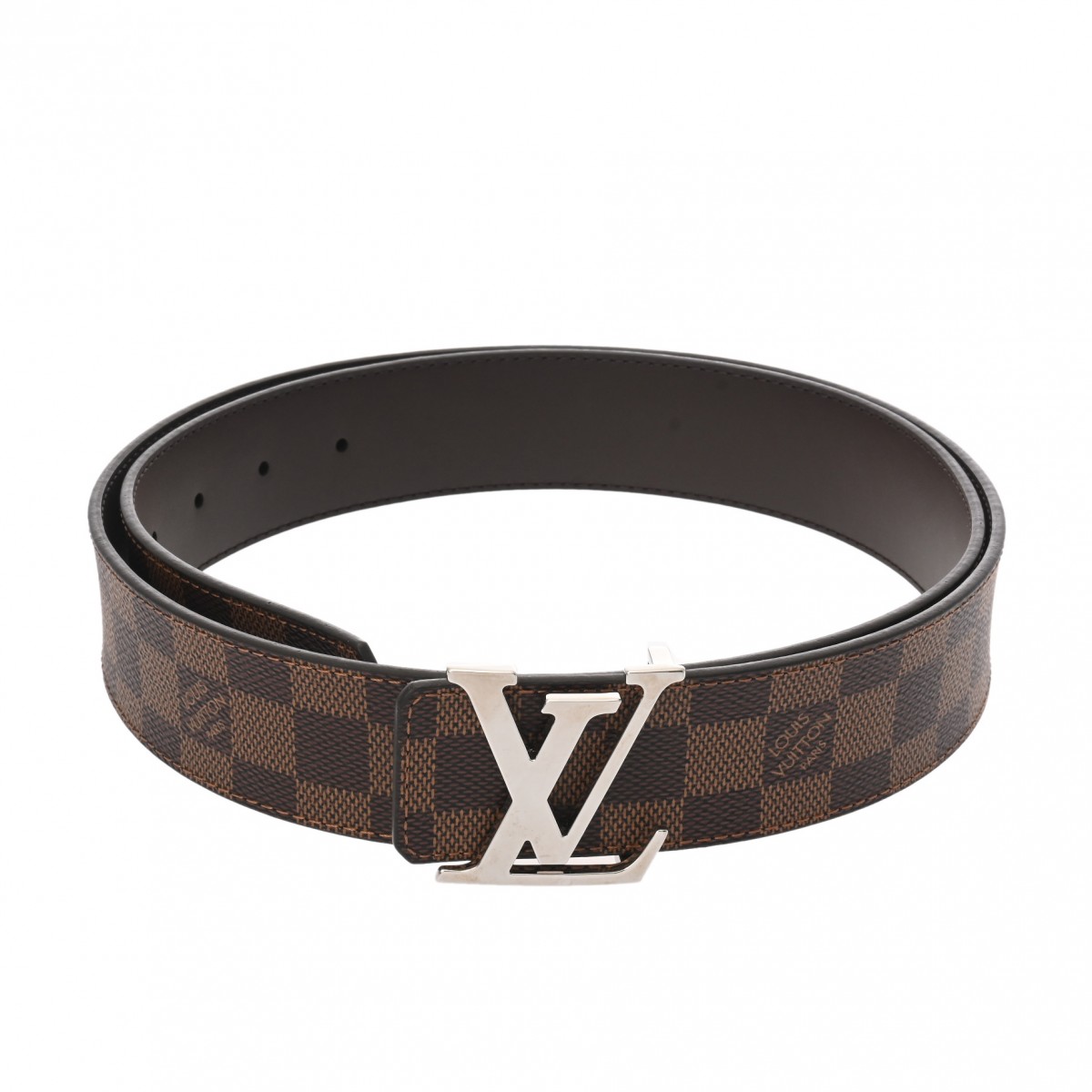 ルイ ヴィトン ダミエ ベルト LV イニシャル 40mm リバーシブル #105