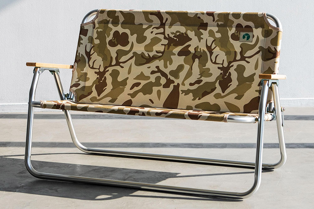 キャプテンスタッグ キャンプアウト ベンチ カモ柄 CAPTAIN STAG CAMP