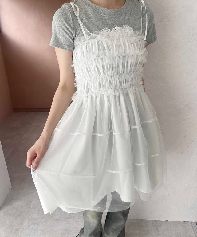 チュールギャザーミニワンピース – WEGO ONLINE STORE