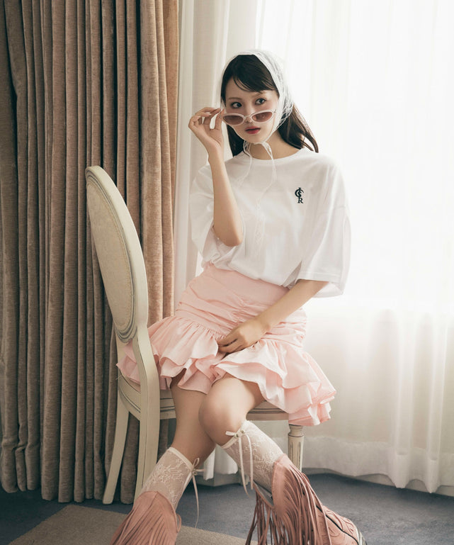 シャーリングティアードミニスカート – WEGO ONLINE STORE