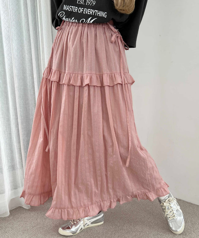 ショルダーリボンコットンレースロングスカート – WEGO ONLINE STORE